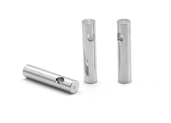 Pino guia de aço 304 com furo horizontal