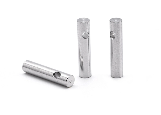 Pino guia de aço 304 com furo horizontal